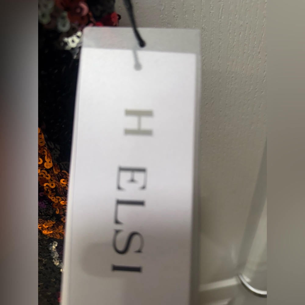 Helsi Black Strapless Sequin Heart Gown Maxi Dress Glam Valentine’s Size XS NWT - Picture 4 of 7